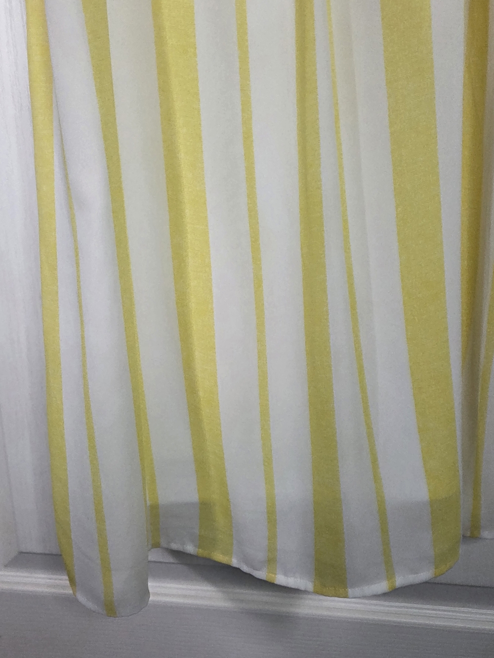 Maurices Summer Sundress - Yellow and White Striped Tie Front Size Medium - Picture 6 of 10